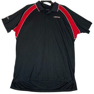 Boombah Baseball Short Sleeve Polo‎ Shirt Size 2XL Black and Red USSSA